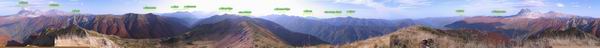 панорама с вершины горы Кут (с надписями)