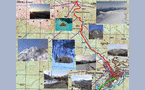  Путь похода, наложенный на топографическую карт