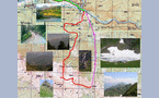  Путь похода, наложенный на топографическую карту